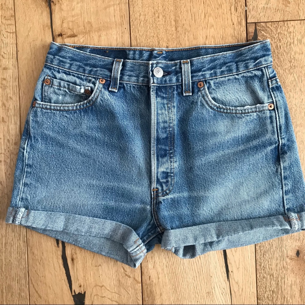 Levi's 501 Cutoff Jean Shorts Medium Wash